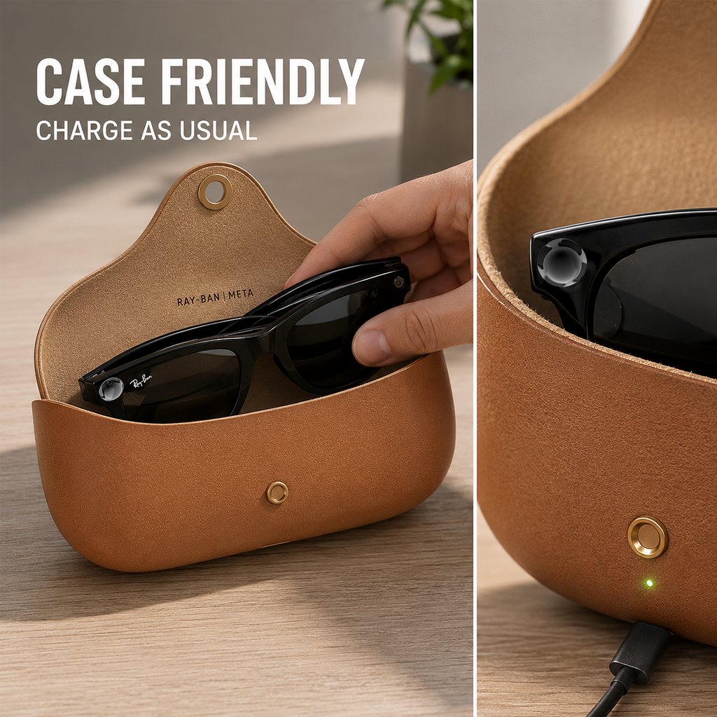 2PCS Aluminum LED Light Cover Compatible with Ray-Ban Meta Gen 1/Gen 2 Wayfarer Skyler Headliner Smart Glasses Accessory
