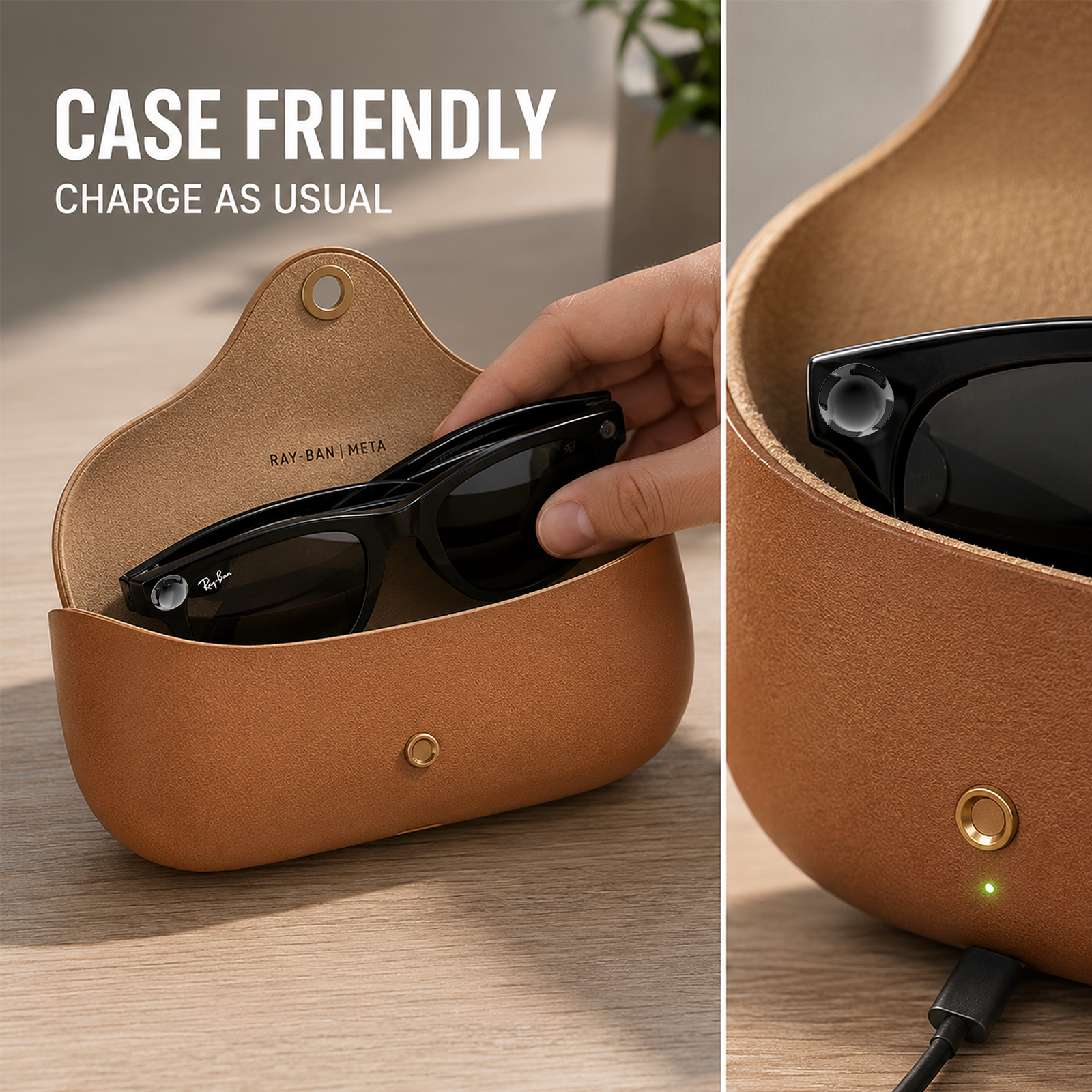 2PCS Aluminum LED Light Cover Compatible with Ray-Ban Meta Gen 1/Gen 2 Wayfarer Skyler Headliner Smart Glasses Accessory