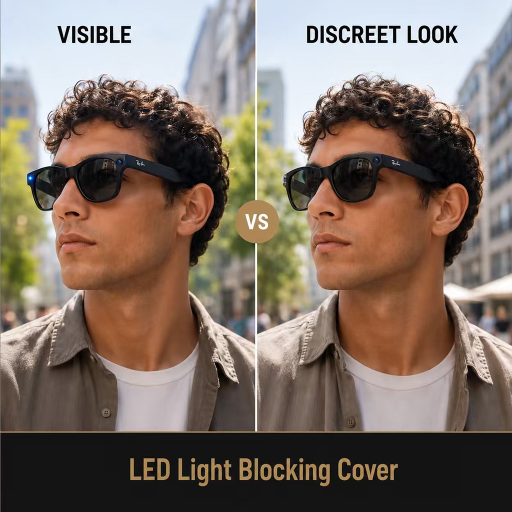 2PCS Aluminum LED Light Cover Compatible with Ray-Ban Meta Gen 1/Gen 2 Wayfarer Skyler Headliner Smart Glasses Accessory