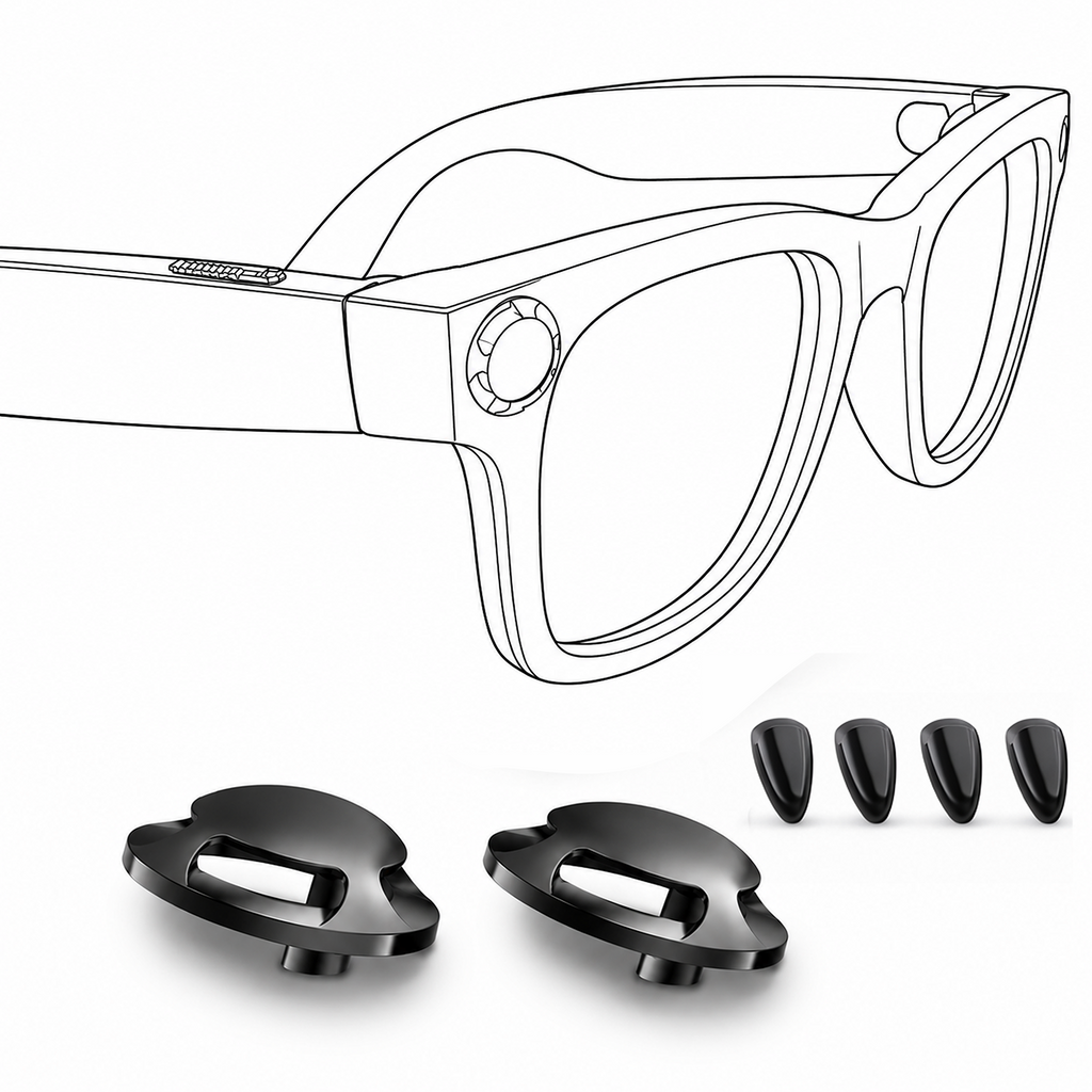 2PCS Aluminum LED Light Cover Compatible with Ray-Ban Meta Gen 1/Gen 2 Wayfarer Skyler Headliner Smart Glasses Accessory
