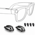 2PCS Aluminum LED Light Cover Compatible with Ray-Ban Meta Gen 1/Gen 2 Wayfarer Skyler Headliner Smart Glasses Accessory