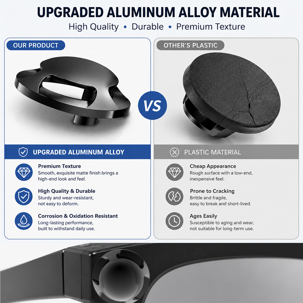 2PCS Aluminum LED Light Cover Compatible with Ray-Ban Meta Gen 1/Gen 2 Wayfarer Skyler Headliner Smart Glasses Accessory