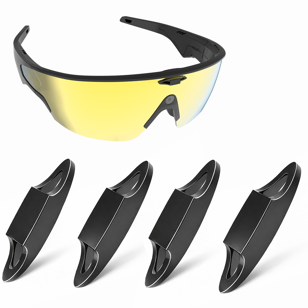JYXEREM LED Blockers for Oakley Meta Vanguard Smart Glasses – Aluminum Alloy Plug-In Lens Protective Cover, No Adhesive, Seamless Fit, 4 Pack