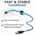 JYXEREM Charging Cable for Ray-Ban Meta Wayfarer & Gen 2, 3.9ft Type-C Clip-On Tangle-Free Design, Fast Charge While Wearing, Compatible with Power Bank, Phone, Car, Laptop