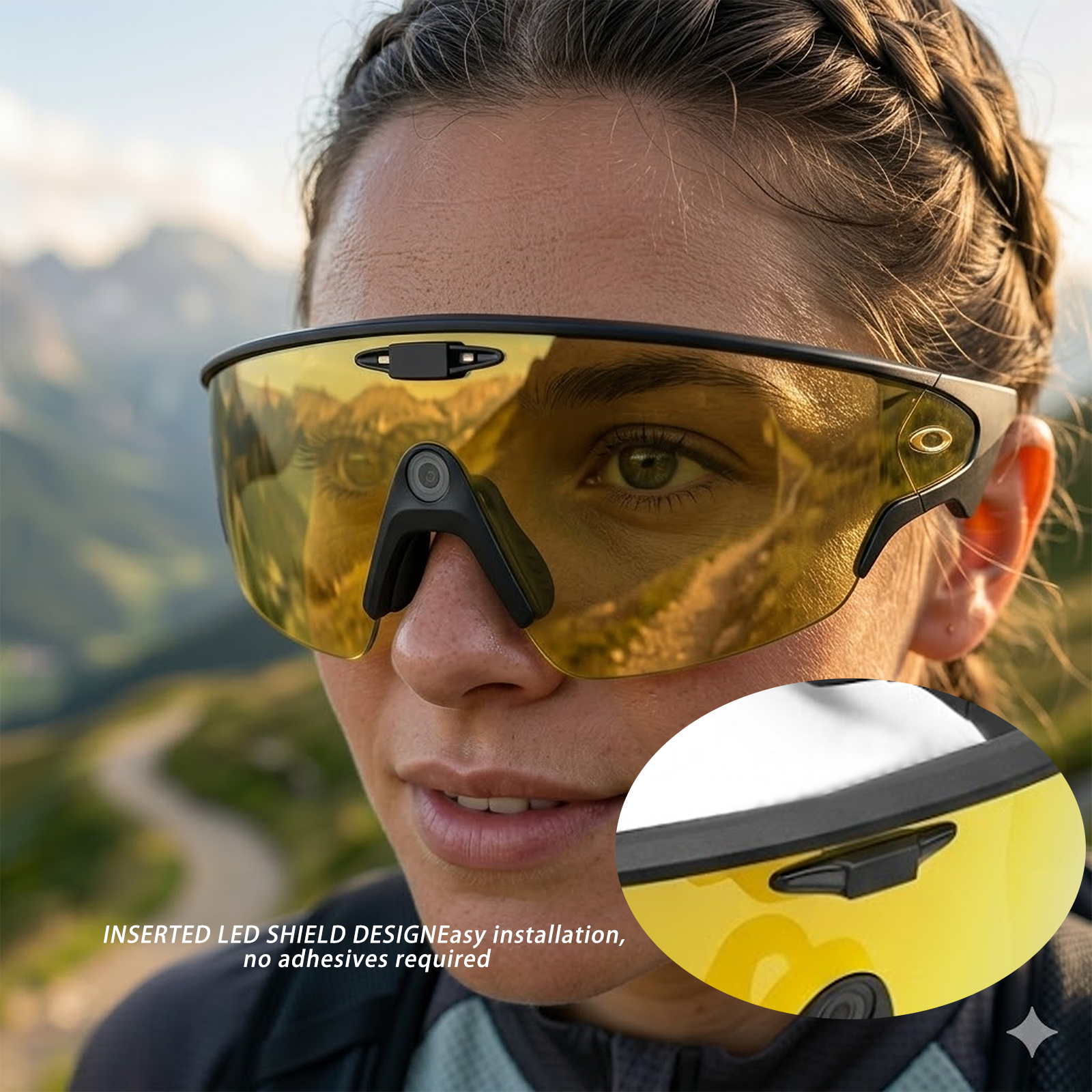 JYXEREM LED Blockers for Oakley Meta Vanguard Smart Glasses – Aluminum Alloy Plug-In Lens Protective Cover, No Adhesive, Seamless Fit, 4 Pack