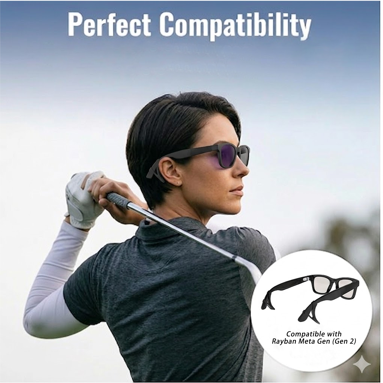 Adjustable Eyeglass Ear Grip Compatible with Oakley Meta HSTN/Vanguard, Ray-Ban Meta Gen 1/Gen 2/Wayfarer/Skyler/Headliner Smart Glasses, Anti-Slip, Soft, Comfortable Silicone Eyeglasses Retainers