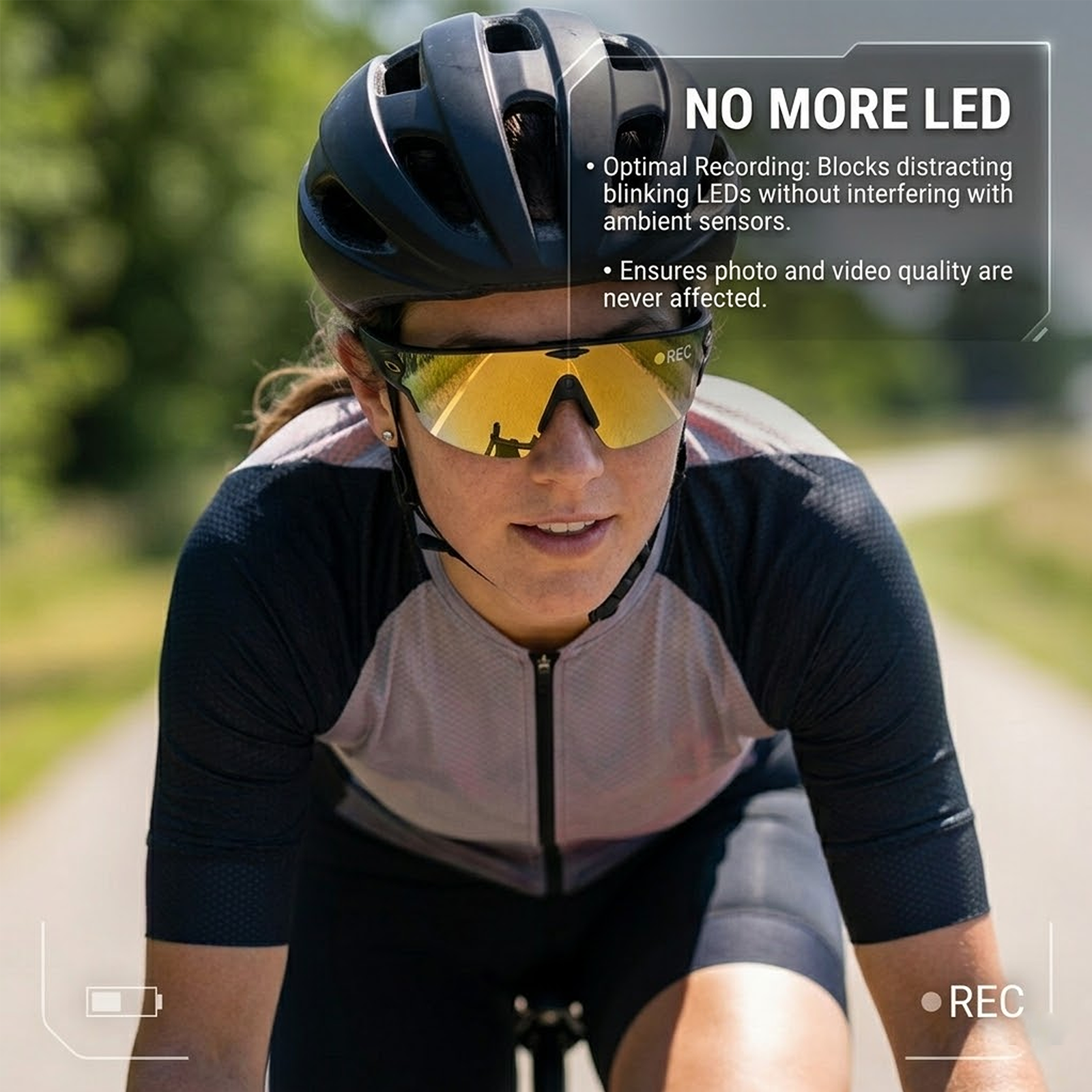 JYXEREM LED Blockers for Oakley Meta Vanguard Smart Glasses – Aluminum Alloy Plug-In Lens Protective Cover, No Adhesive, Seamless Fit, 4 Pack
