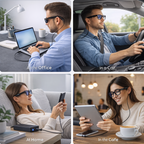 JYXEREM Charging Cable for Ray-Ban Meta Wayfarer & Gen 2, 3.9ft Type-C Clip-On Tangle-Free Design, Fast Charge While Wearing, Compatible with Power Bank, Phone, Car, Laptop