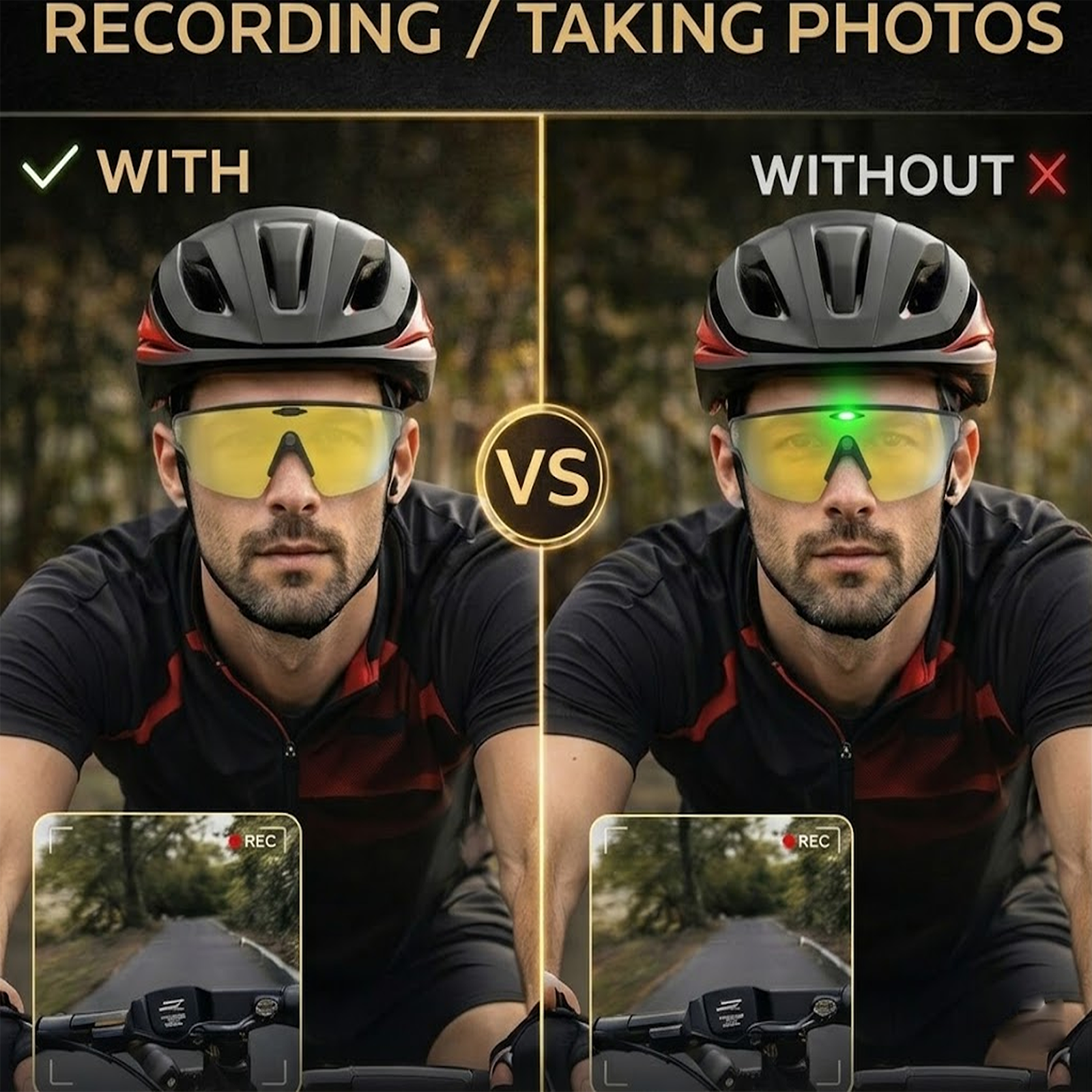 JYXEREM LED Light Blocking Stickers for Oakley Meta Vanguard Smart Glasses - Aluminum Alloy Plug-In Light Shield, No Adhesive, Seamless Fit, 2 Pack